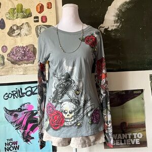 ❤️‍🔥 Ed Hardy Style Tattoo Sleeve Tee ❤️‍🔥